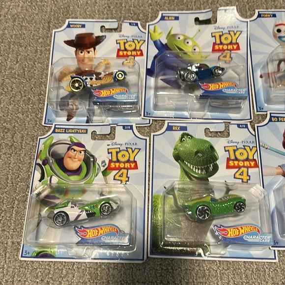 Disney Pixar Hot Wheels Toy Story 4 Character Cars Full Set
